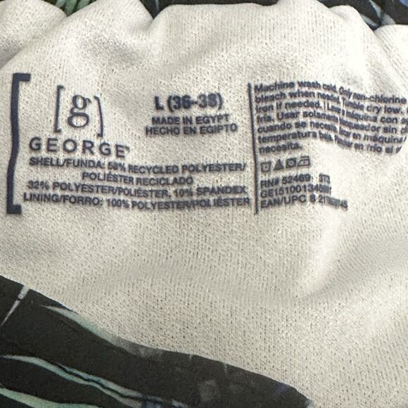 George Shorts Men’s L(36-38) Swim Trunks Nature Print Drawstring W/ Pockets - Picture 10 of 11